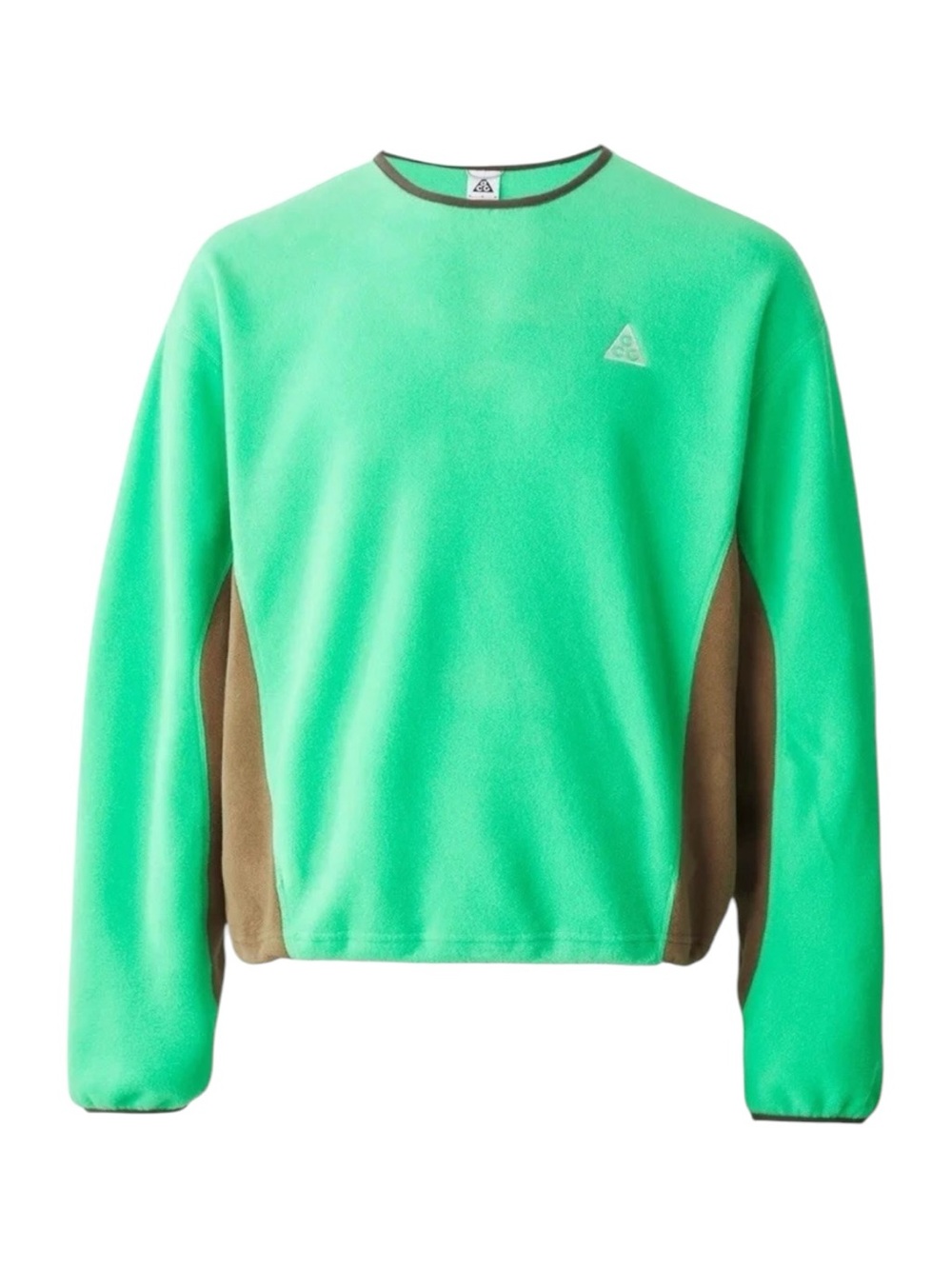Nike ACG Men's Size Medium Wolf Tree Polartec Fleece Crew Pullover HV1117-388